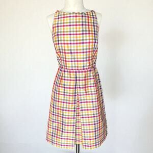 Stephen DiGeronimo Dress 8 Designer 100% Silk Old Money 60s Preppy Picnic USA